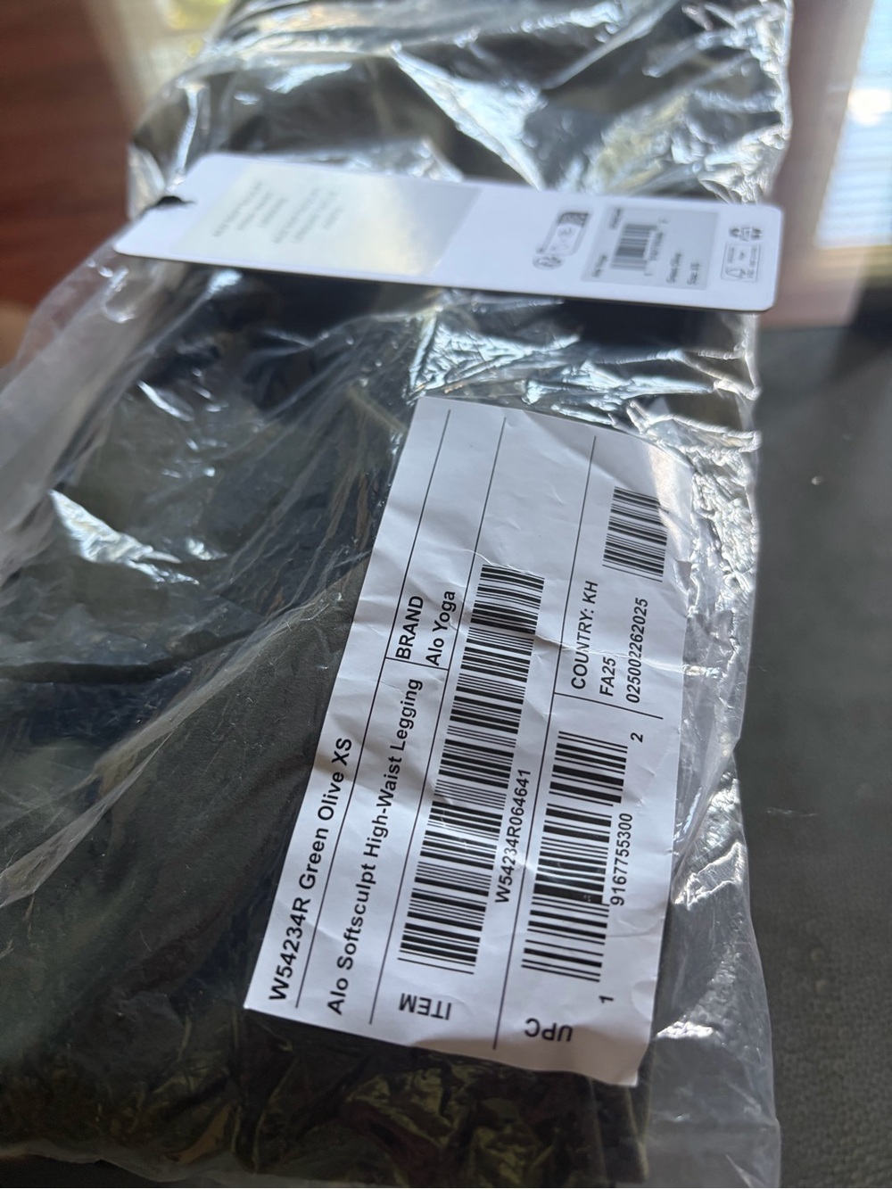 NWT Alo Olive Green Softsculpt Leggings XS - Picture 5 of 5